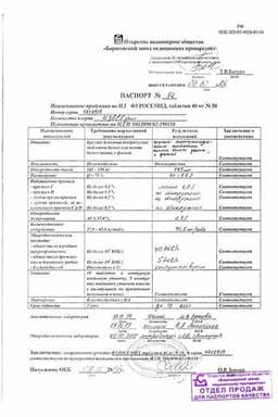 Сертификат Фуросемид