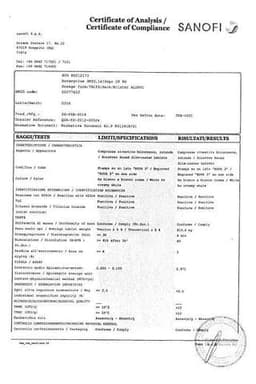 Сертификат Ровамицин 3000000 МЕ таблетки 10 шт