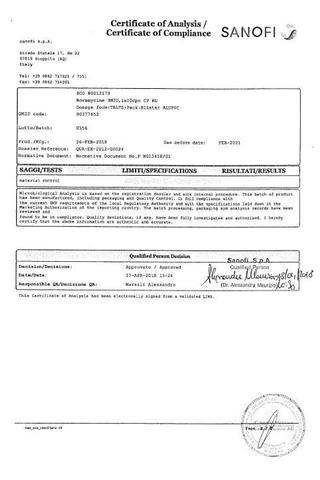 Сертификат Ровамицин таб.п.о.3000000МЕ 10 шт