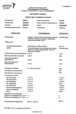 Сертификат Париет 10 мг таблетки 14 шт