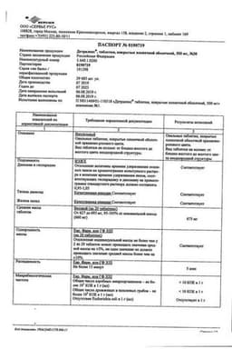 Сертификат Детралекс 500 мг таблетки 30 шт