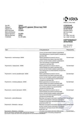 Сертификат Дуовит драже 40 шт