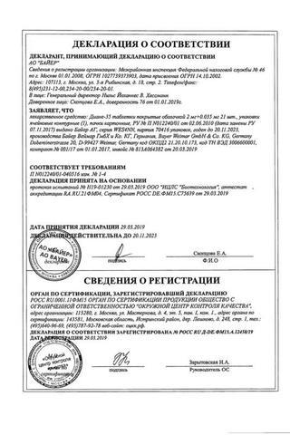 Сертификат Диане-35