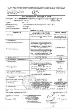 Сертификат Циклоферон