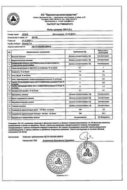 Сертификат Липа цветки фильтр-пакеты 1,5 г 20 шт