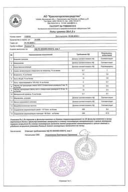 Сертификат Липа цветки фильтр-пакеты 1,5 г 20 шт