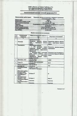 Сертификат Фурацилин раствор 10 мл