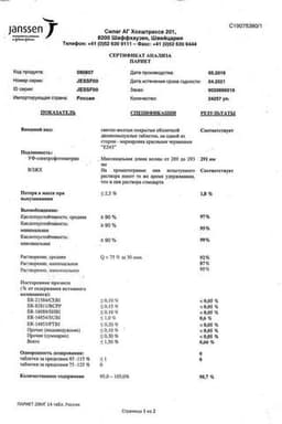 Сертификат Париет 20 мг таблетки 14 шт