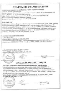 Сертификат Ципролет 250 мг таблетки 10 шт