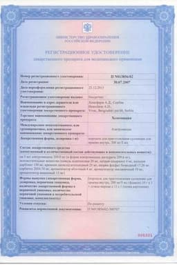 Сертификат Хемомицин