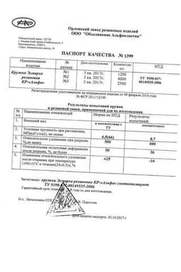 Сертификат КР-Альфа №2 Кружка Эсмарха резиновая 1,5 л