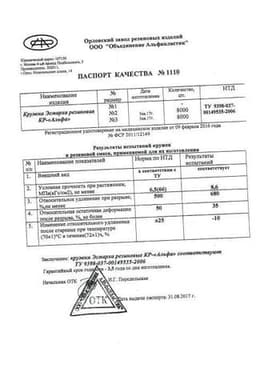 Сертификат КР-Альфа №2 Кружка Эсмарха резиновая 1,5 л