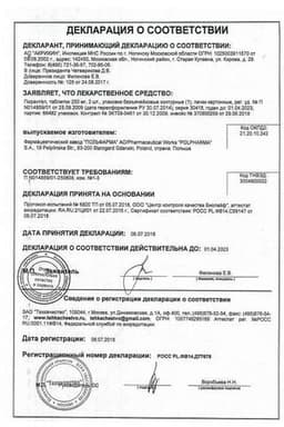 Сертификат Пирантел 250 мг таблетки 3 шт
