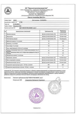 Сертификат Ольха соплодия фильтр-пакеты 1,5 20 шт