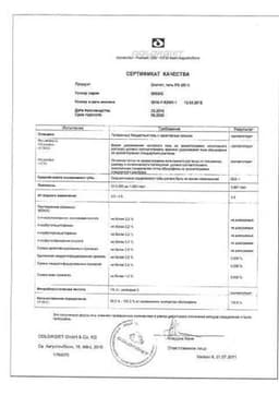 Сертификат Долгит 5% гель для наружного применения 50 г