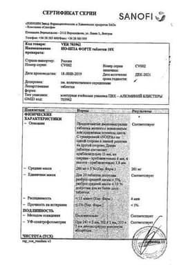 Сертификат Но-шпа форте