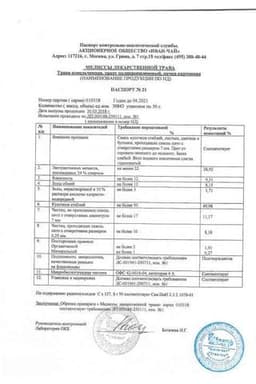 Сертификат Мелисса