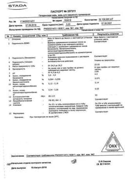 Сертификат Гепариновая мазь для наружного применения 25 г