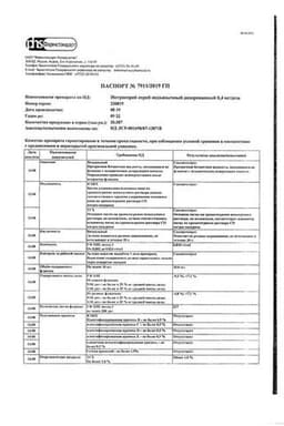 Сертификат Нитроспрей спрей подъязычн.доз.0,4 мг/доза фл.10 мл