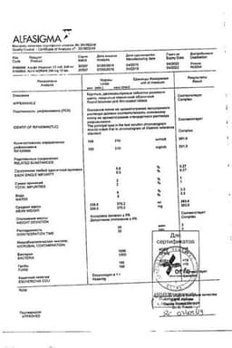 Сертификат Альфа Нормикс 200 мг таблетки 12 шт