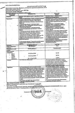 Сертификат Фукорцин раствор для наружного применения 25 мл