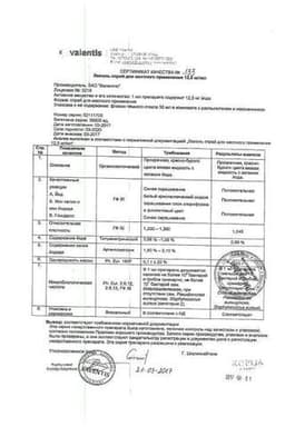 Сертификат Люголь