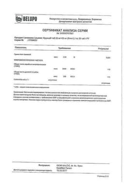 Сертификат Ирузид 10 мг+12,5 мг таблетки 30 шт