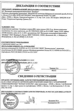 Сертификат Сульфацил натрия