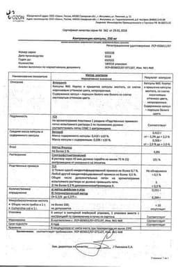 Сертификат Азитромицин 250 мг капсулы 6 шт
