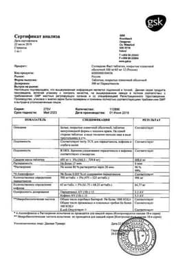 Сертификат Солпадеин