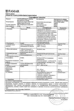 Сертификат Солпадеин Фаст таблетки растворимые 8 шт