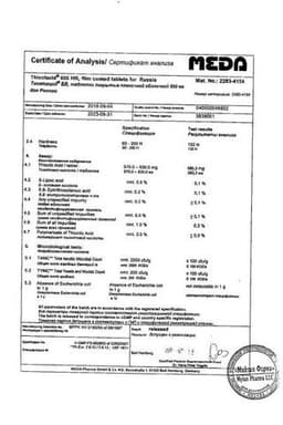 Сертификат Тиоктацид БВ