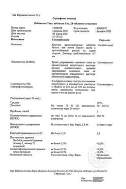 Сертификат Небиволол