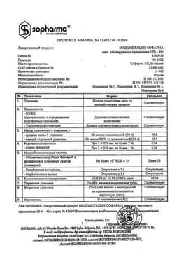 Сертификат Индометацин 10% мазь для наружного применения 40 г