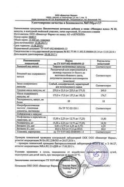 Сертификат Менорил Плюс капсулы 60 шт