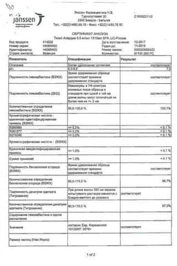 Сертификат Тизин Алерджи 50 мкг/доза спрей назальный 10 мл