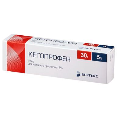 Кетопрофен-ВЕРТЕКС гель д/наружн.прим.5% туба 30г