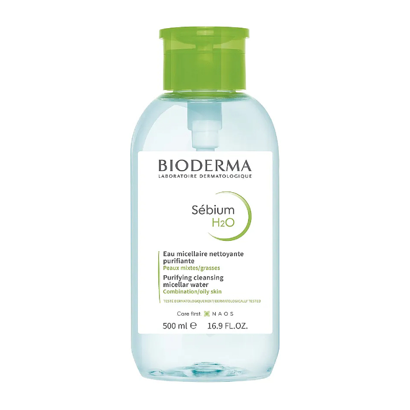 Биодерма мицеллярная вода 500 мл. Мицеллярная вода Bioderma Sebium h2o(500мл). Bioderma мицеллярная вода 500. Биодерма Себиум 500мл мицеллярная вода помпа.