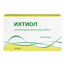 Ихтиол 200 мг суппозитории ректальные 10 шт