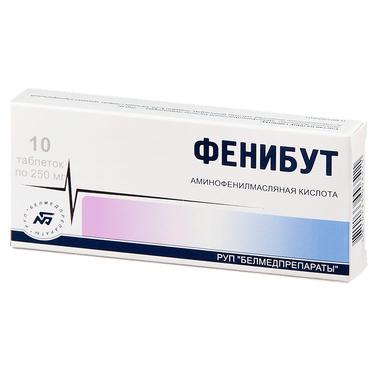 Фенибут таблетки 250 мг 10 шт