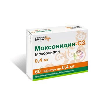 Моксонидин-СЗ 0,4 мг таблетки 60 шт