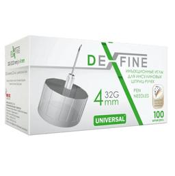 Dexfine Иглы для шприц-ручки 32G 0,23 мм х 4 мм 100 шт