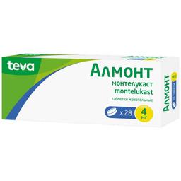 Алмонт 4 мг таблетки жевательные 28 шт