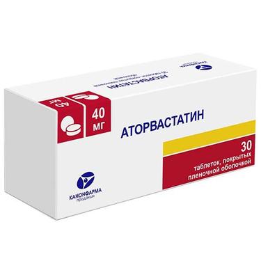 Аторвастатин Канон таблетки 40 мг 30 шт