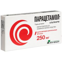 Парацетамол-Альтфарм 250 мг суппозитории ректальные 10 шт