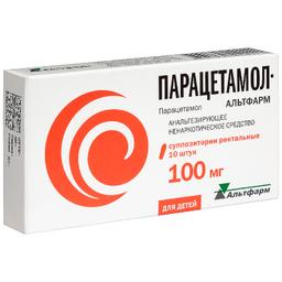 Парацетамол-Альтфарм 100 мг суппозитории ректальные 10 шт