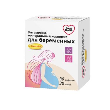 Gross Health Витаминно-минеральный комплекс с Омегой-3 для беременных таб.30+капс.30 шт