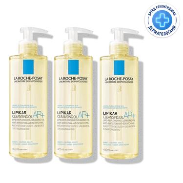 Набор 3Х La Roche-Posay Lipikar AP+ Масло для ванны и душа смягчающее для сухой кожи 400 мл