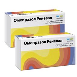 Набор 2Х Омепразол Реневал 20 мг капсулы 30 шт
