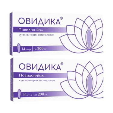 Набор 2Х Овидика 200 мг суппозитории вагинальные 14 шт